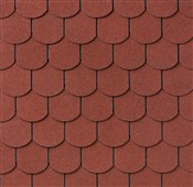 IKO klasické šindele SUPERGLASS Biber 10 - Cihlově Červená