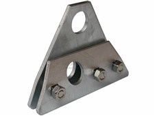 ERGO Dvouděrový držák pro 3 metrové protis.tyče - falc. plech - POZINK ERGO Dvouděrový držák pro 3 metrové protis.tyče - falc. plech - POZINK