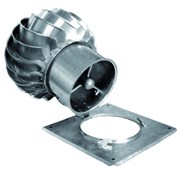 HPI Komínová hlavice nerez TURBOWENT s čtvercovou odklápěcí základnou pr. hrdla 150mm