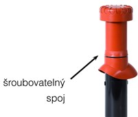 HPI Venduct větrák dlouhý pro prostup prům. 100mm - černý