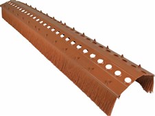 ERGO Větrací pás hřebene s kartáči, délka 1m, cihlově červená