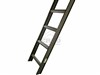 ERGO Střešní žebřík 195 cm – tmavě hnědá